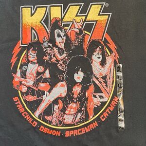 NWT KISS Starchild Demon Spaceman Catman Graphic T-Shirt Cotton Men’s Size XL